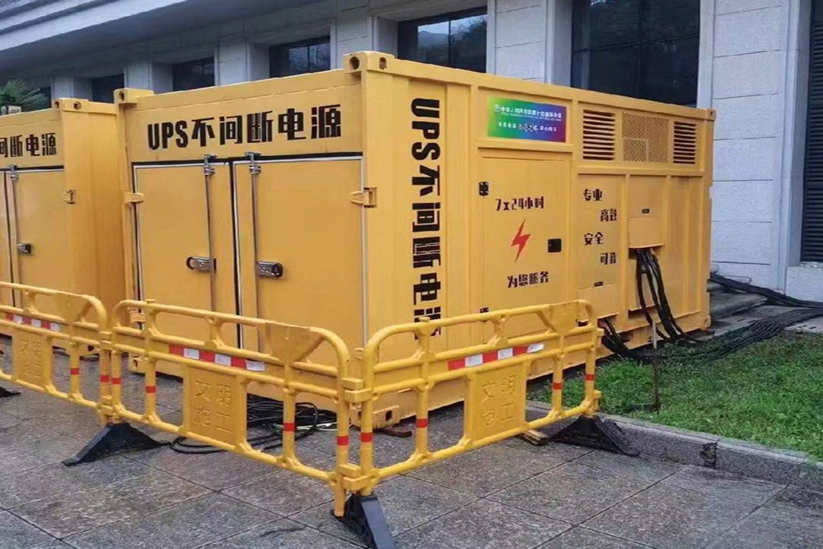 舟山发电机租赁施工现场